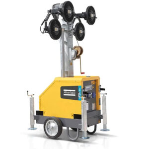 Tillfällig el - Belysningsmast 7 m Atlas Copco HiLight E3 TRM